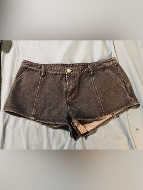 Windsor Women's Washed Black Denim Jean Shorts